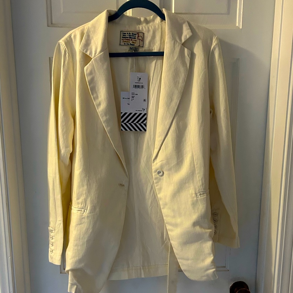 Free People Cream Blazer / Jacket oversized  M NWT